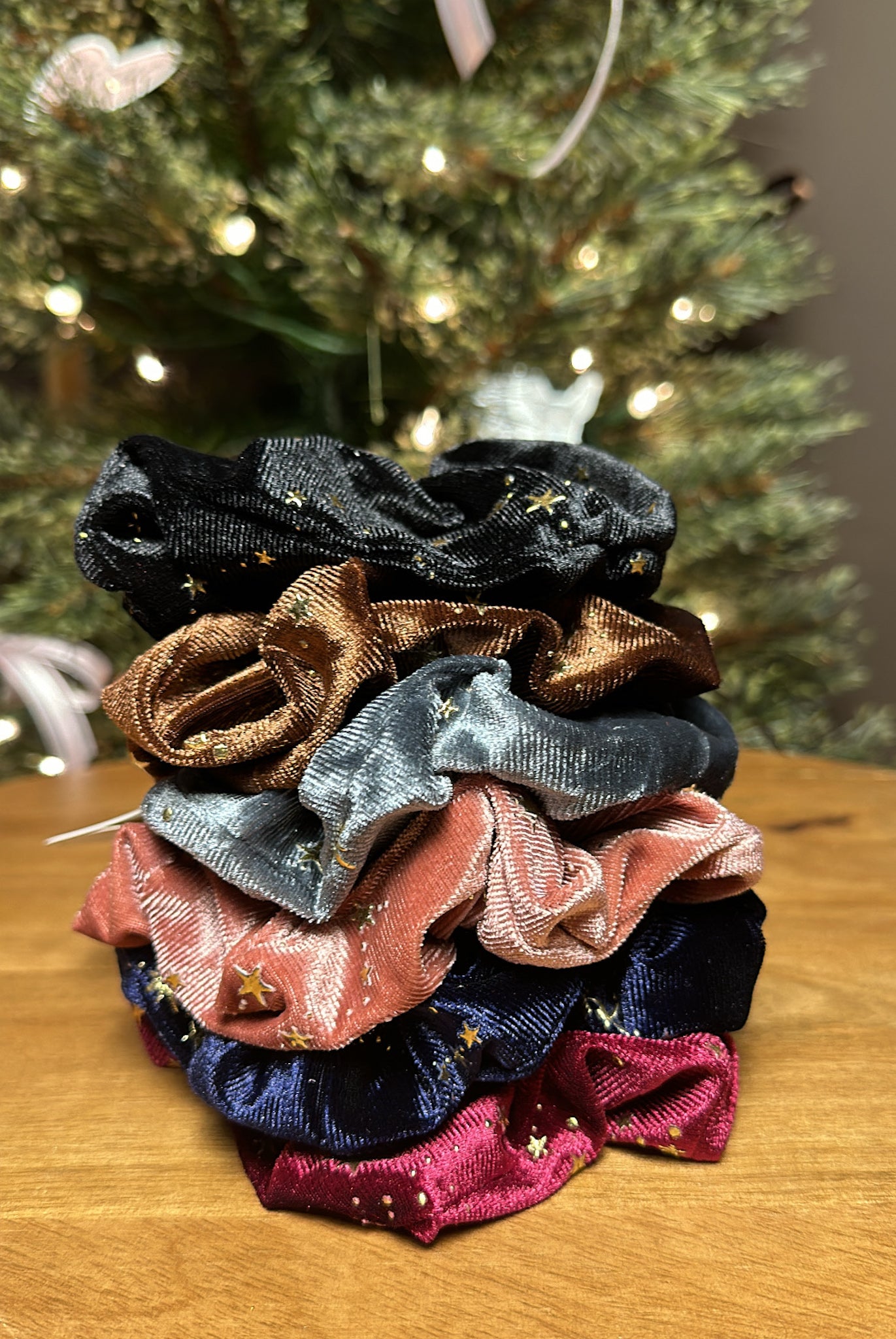 Shooting Star Velvet Scrunchies