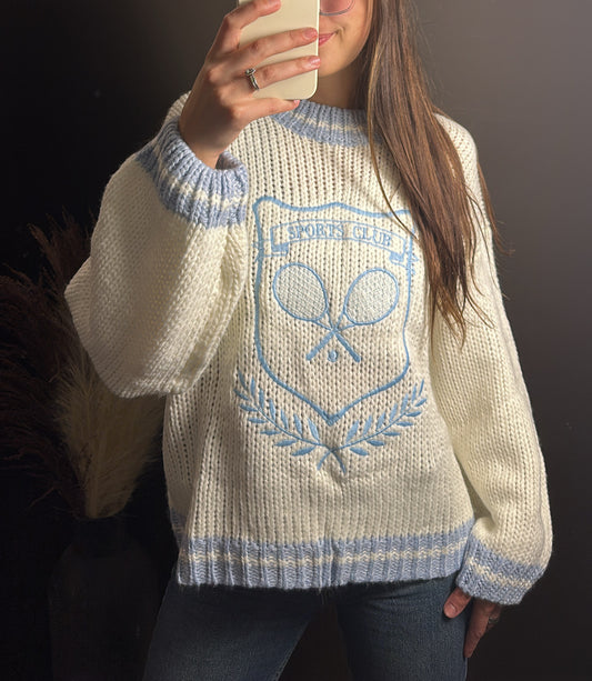 Sports Club Sweater - Baby Blue