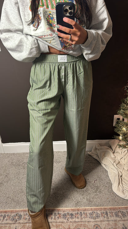 Holly Jolly Rancher Boxer Pants - Green Apple