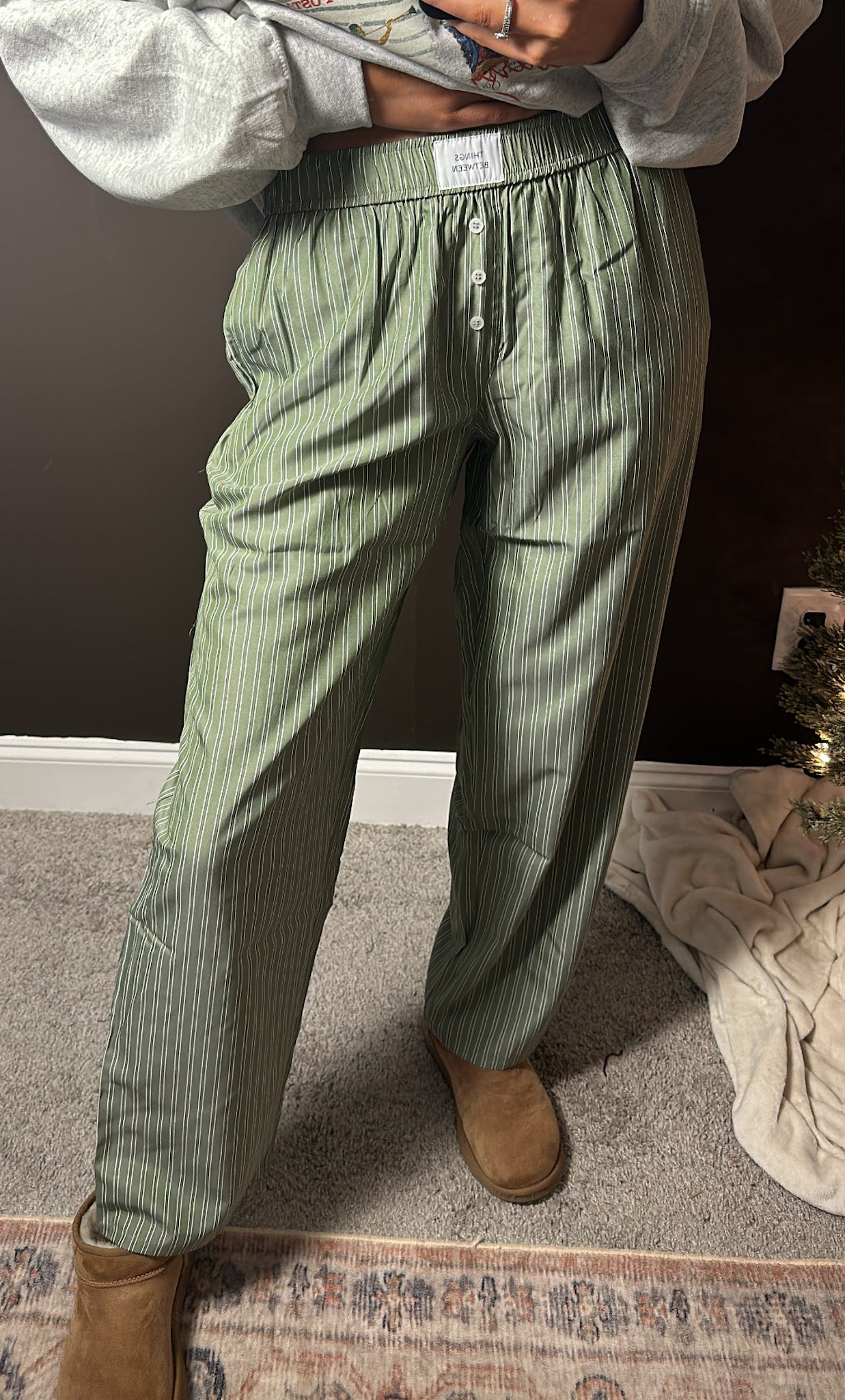 Holly Jolly Rancher Boxer Pants - Green Apple