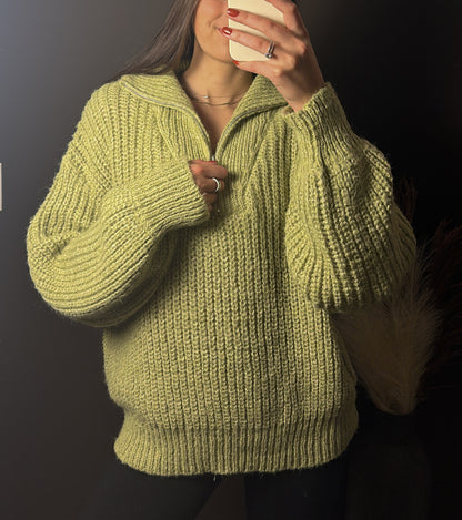 It’s SO Fluffy 1/4 Zip - Matcha