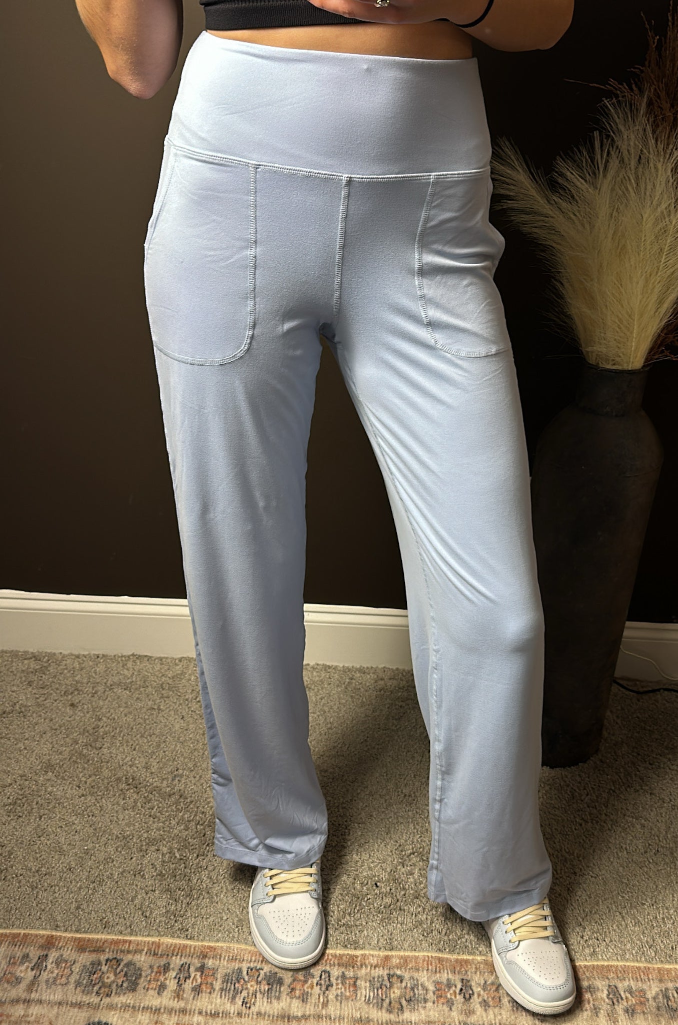 Butter Straight Yoga Pants - Baby Blue